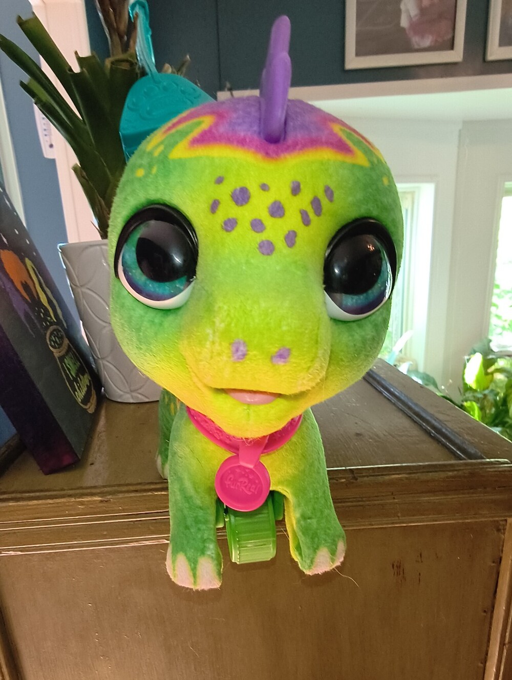 FurReal Plush Green & Purple Reptile Toy - Interactive Pet